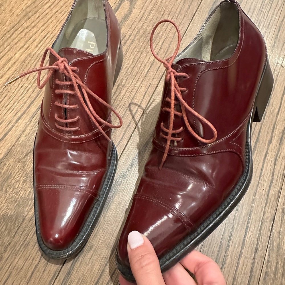 Prada Women’s Lace-Up Oxford Loafers